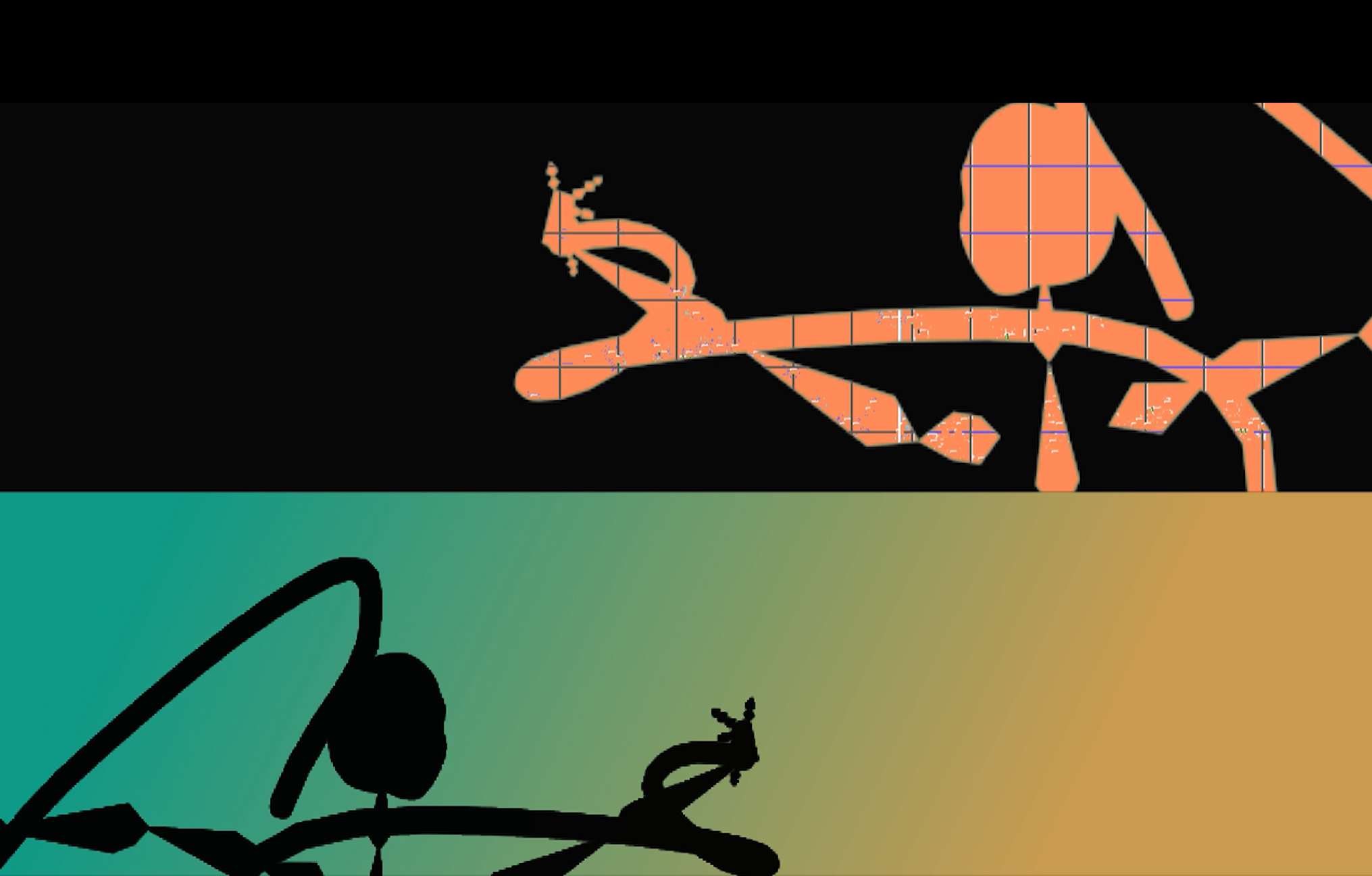 Abstract motion capture visualization